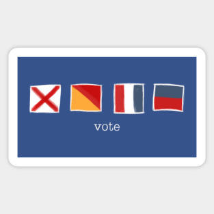 Vote (Nautical Flags Version) Sticker